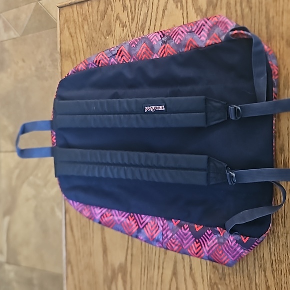 Jansport Superbreak T501 Lightweight Backpack Gray Forge Pink Purple Diamond - Picture 9 of 13